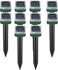 Mole Repellent for Lawns 10 Pack, Solar Powered Mole Repeller Ultrasonic Gopher Deterrent, Outdoor Waterproof Vole Vibration Stakes,Sonic Spike for Rodent Groundhog Snake Chipmunk