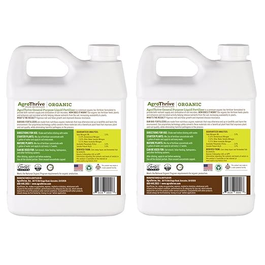 AgroThrive Organic Everything that Grows Liquid Fertilizer 3-3-2, 32 oz (2 Pack) – OMRI Listed Organic Plant Food for Vegetables, Flowers, Gardens, Raised Beds & Houseplants