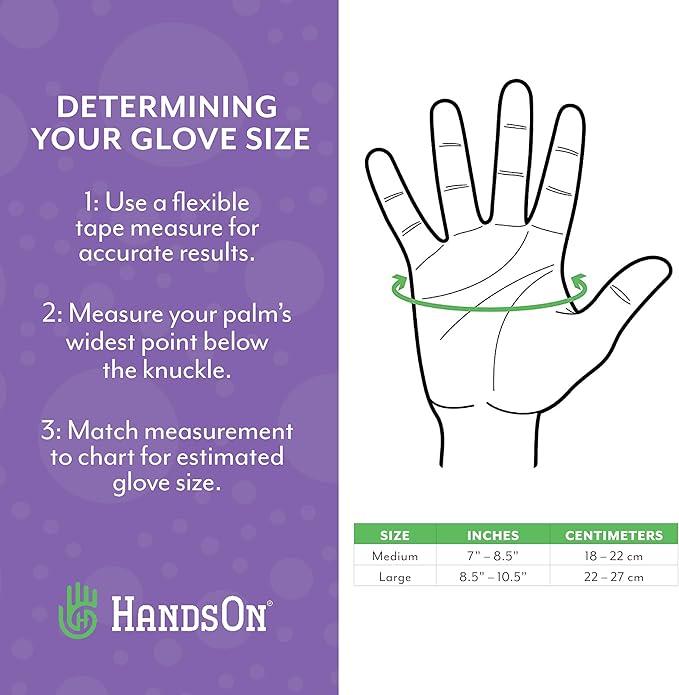 HANDSON Gardening Gloves - Cut & Water Resistant Work Gloves for Men & Women - Heavy Duty Garden Gloves for Outdoor Yard Work - Gardening Supplies for Gardeners & Landscapers (Large, 1 Pair)