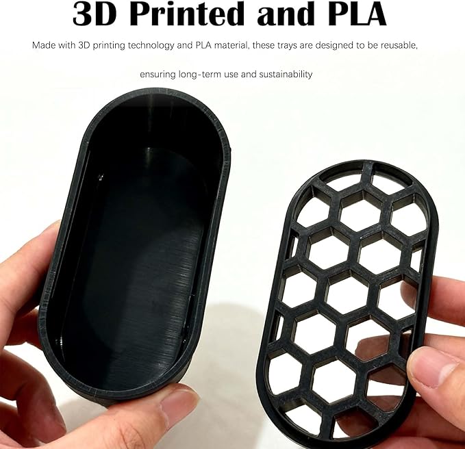 3D Printed Green Onion Planter Trays | Plant Propagation and Seedling Starter Trays for Indoor Gardening | Reusable Nursery Pots for Home, Office, Dorm (White)