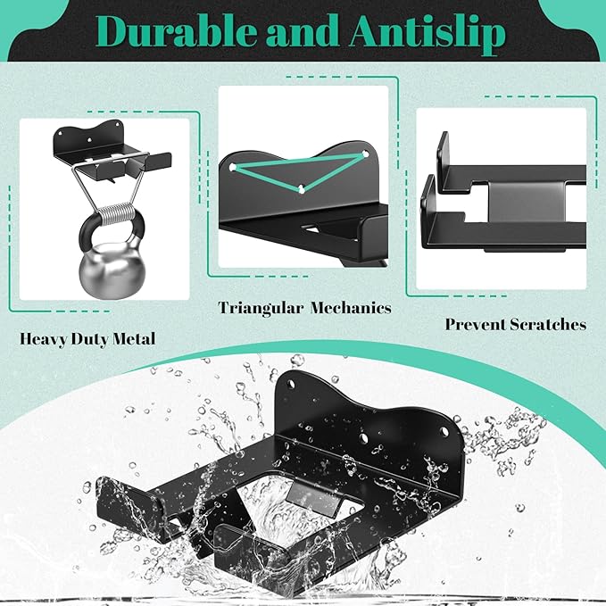 Weed Eater Hanger Garage Organizer Trimmer Rack, Weedeater Rack Wall Mount for Grass Trimmer, Garden Power Tool Holder Organizer for Grass Trimmer Hedge Trimmer (Black-1Pcs)