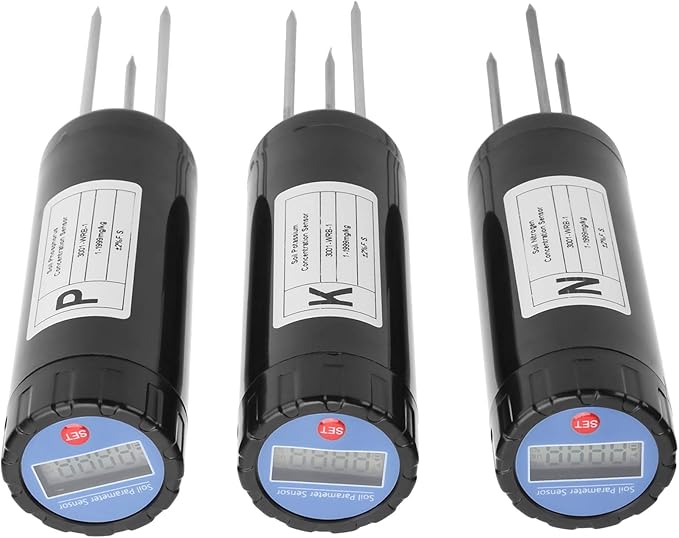 Soil Tester, NPK Meter Sensor, Intelligent Nutrient Fertilizer Detector, High Accuracy Soil Nutrient Test Kit for Garden, Lawn, Farm, Indoor & Outdoor Use