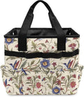 Hummingbird Flower Garden Tool Bag Portable Gardening Tool Organizer Bag with 10 Pockets and Handle Tool Carrier and Storage for Garden Lawn Yard Casual Camp
