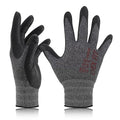 DEX FIT Nitrile Work Gloves FN330, 3 Pairs, 3D-Comfort Stretchy Fit, Firm Grip, Thin & Lightweight, Touch-Screen Compatible, Durable, Breathable & Cool, Machine Washable; Black Grey XL (10)