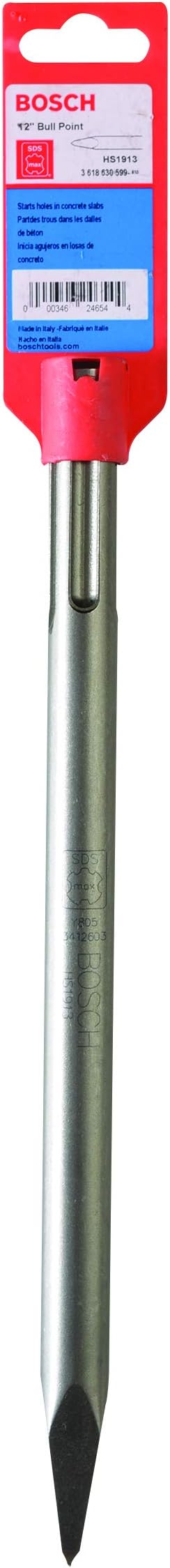 BOSCH HS1913 12 in. Bull Point SDS-max Hammer Steel (Pack of 2)