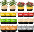 18 Pack Grow Bags, Heavy Duty Fabric Pots Nonwoven Potato Grow Bags with Sturdy Handles & Reinforced Stitching, Breathable Vegetable Flower Plant Growing Containers (5/7/10 Gallon)