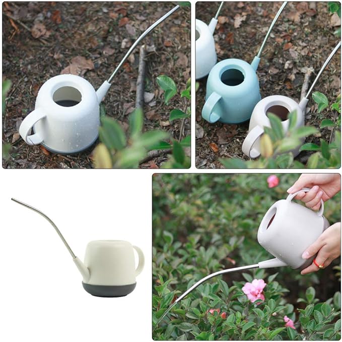 DOITOOL Gardening Watering can with Long Spout 14.17In Lightweight Outdoor Plant Watering Pot Ergonomic Handle Easy Refill Durable Watering Kettle for Lawn and Garden