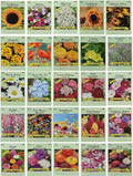 Flower Seed Set - Flower Varieties of Non-GMO & Heirloom Premium Seeds for Planting - Sunflower, Marigold, Lavender, and More! (25, Set 1)