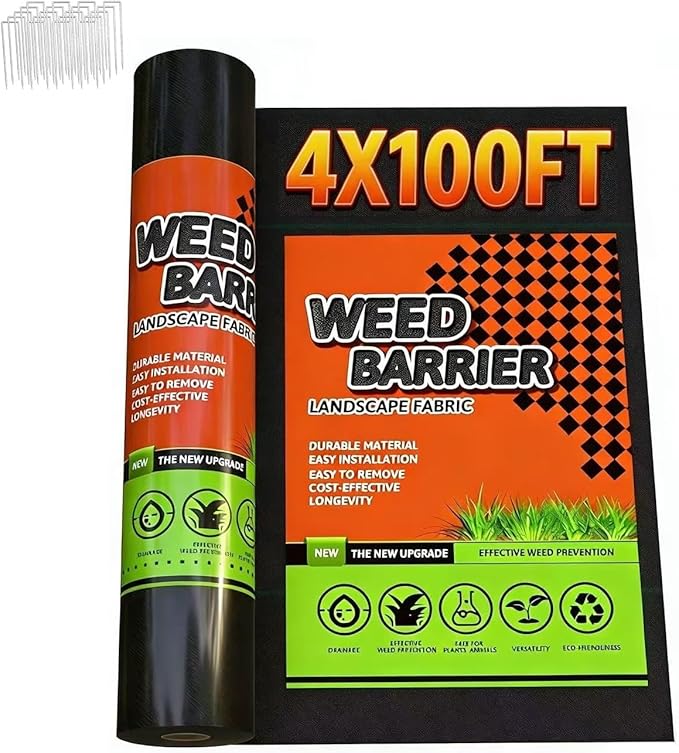 Weed Barrier Landscape Fabric, Weed Barrier Landscape Fabric, Durable Geotextile Fabric for Landscaping, French Drains (4 * 100)