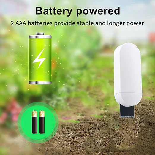 Smart Zigbee Soil Moisture Sensor,Zigbee hub Needed,Accurate Measure Capacitive Probe Moisture/Temperature Meter for Garden Planting Compatible with Homey Hubitat SmartThings Home Assistant