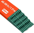 VEVOR Garden Stakes, 50 Pack, 46.06 inch, Plastic Coated Metal Tomato Stakes, Garden Sticks for Plants Support, with Pointed End and Non-Slip Bumps for Growing Climbing Plants, Outdoor Vegetables