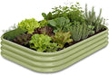 Galvanized Raised Garden Bed 6x4x1ft - 12" Tall Metal Planter for Outdoor Plants, Vegetables, Herbs, Metal Garden Box with Stainless Steel Hardware, and Rust-Resistant Coating - Moss Green