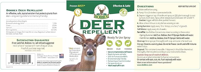 Deer Repellent - Bobbex | Ready-to-Use Deer Deterrent Spray (48 oz.)