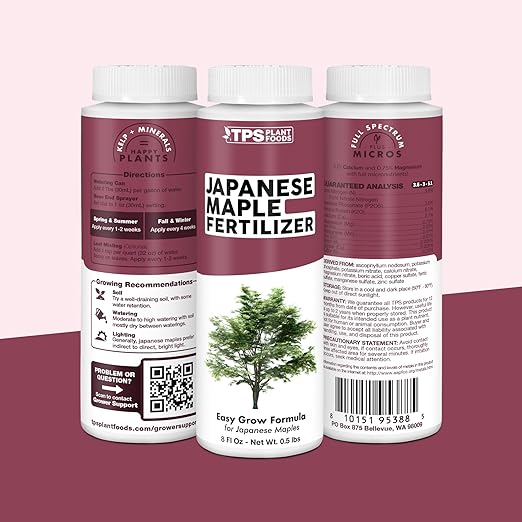 Japanese Maple Fertilizer, Complete Liquid Plant Food for All Japanese Maple Tree Varietals, 1 Gallon (128 oz)