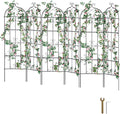 VEVOR Garden Trellis for Climbing Plants, 71 x 20 in, 6 Packs Rustproof Metal Garden Flower Trellis, Outdoor Climbing Rose Clematis Cucumbers Trellis Decorative for Courtyards Lawns