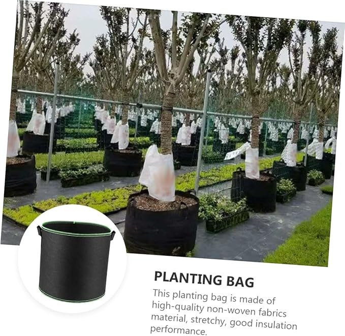 3pcs 1 Gallon Non-Woven Plant Growing Bags with Handles for Vegetables and Flowers, Breathable Potato and Tomato Planting Pouch Garden Planters for Outdoor Use