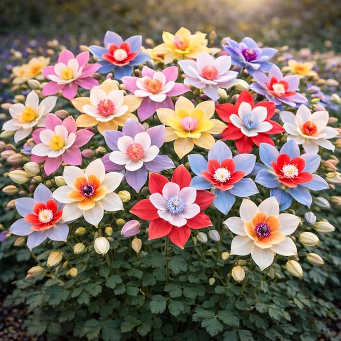 500+ Columbine Seeds for Planting Outdoors – Aquilegia Perennial Flower Seeds, Pollinator Friendly Wildflower Garden Flowers, Cottage Garden Flower Seeds for Spring Planting (Mix,500)