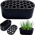 3D Printed Green Onion Planter Trays | Plant Propagation and Seedling Starter Trays for Indoor Gardening | Reusable Nursery Pots for Home, Office, Dorm (Black)