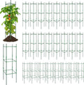 24 Sets 48 Inch Tomato Cage for Garden Adjustable Plants Tomatoes Stakes Support Cages Trellis Expandable Plant Cage Vegetable Support Trellis Stakes for Vertical Climbing Plants Flowers