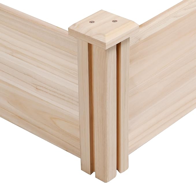 Topeakmart Wooden Elevated Raised Garden Bed Kit Divisible - Garden Planter Boxes for Vegetables Outdoor Outside 95x 25 x 11inches