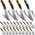 Yaocom 36 Pcs Garden Shovel Aluminum Alloy Heavy Duty Trowel Small Digging Shovels Metal Hand Trowel Spade with Soft Handle for Garden Lawn Yard Planting Tool (Wide Shovel,Mixed Colors)