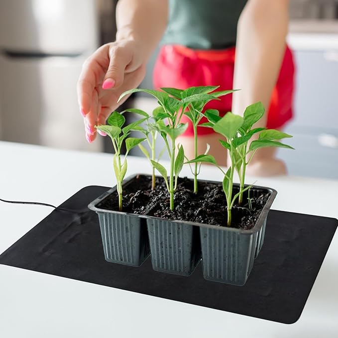 Seedling Heat Mat - PVC Leather Plants Heat Mat, Waterproof 8.5W Plant Heating Pad | 45℃-50℃ USB Warm Hydroponics Heating Pad, 3 Adjustable Temp Settings Plant Starter Heat Mat for Indoor Plants