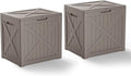 35 Gallon Outdoor Deck Box,Waterproof Resin Outdoor Storage Boxes, Outside Storage Lockable Container for Garden Tools,Indooor Cushions,Accessories (Grey)