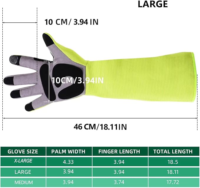 Gardening Gloves, Thorn Protective, Forearm Protection, Yard Work, Pruning, Outdoor Activity, Comfortable