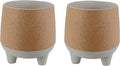 The HC Companies Orion Self Watering Planter - Lightweight Indoor Plastic Plant Pot for Herbs and Flowers (8" Muted Clay, Pack of 2)
