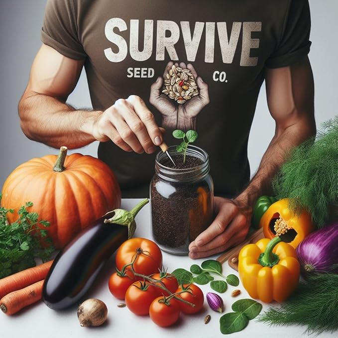 70 Pack Survival Vegetable Seeds Garden Kit Over 11,900 Seeds Non-GMO and Heirloom, Great for Emergency Bugout Survival Gear, for Planting Vegetables and Fruits, Herbs - Survive Seed Co.