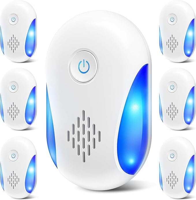 [2026 Upgraded] Ultrasonic Rodent & Pest Indoor Repeller - Stronger Driving Force, Plug-in Electronic Repellent for Mouse, Mice, Rats, Roaches, Ants, Spiders, Bugs, 2 Mode Switching (6 Pack)