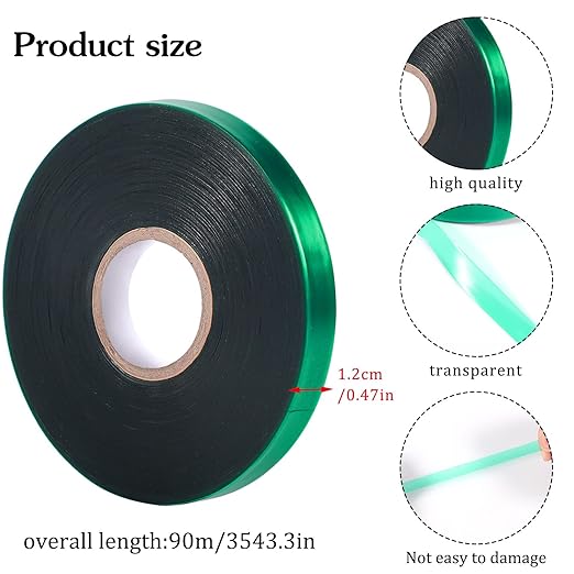 Prudiut 300Ft ×2 Rolls (600 Ft) Plant Tape, 1/2" Stretch Garden Tape Sturdy Plant Ribbon Nursery Tree Tape Support for Indoor Outdoor Patio Plant, Tree, Vegetables, Branches