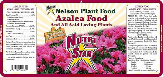 Nelson Azalea & All Acid Loving Plant Food Huge Blooms Jasmines Roses Camellias Gardenias NutriStar (15 lb.)