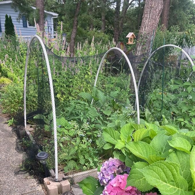 Junflying Bird Netting, 20x20 FT – 1/2" Mesh, Woven Garden Netting Against Birds, Deer, Rabbits, Small Animals, Mesh Net Roof Cover for Bed, Vegetables, Fruit Tree, Blueberry Bush & Strawberry Plant