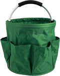 Gardening Storage Tote with Handle and 6 Pockets, Folding Garden Tool Basket, Storage Bag for Outdoor Picnic Organizer, 17L Cleaning Organizer, Bathroom Organizer, Garden Tool Kit Holder (Green)