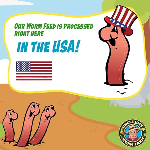Uncle Jim’s Worm Farm Organic Worm Food | 1 Month Worm Feed Supply for Red Wigglers, Compost Worms & Vermiculture | Boosts Worm Castings & Composting | 2.5 lb Bag