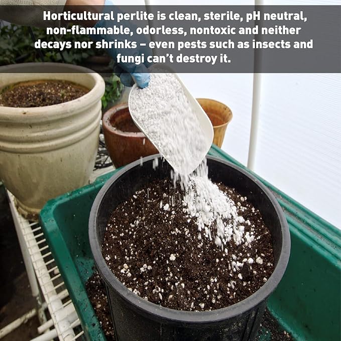 Organic Perlite Planting Soil Additive, White, 4-Cubic Feet
