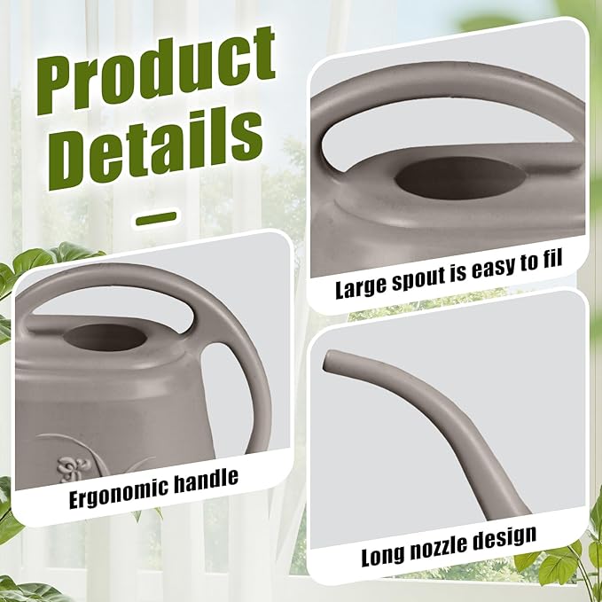 Plastic Watering Can - Coffee Color - 1 Gallon