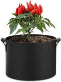 Grow Bags (3-Pack) - Heavy Duty Fabric Pots for Vegetables, Fruits, Flowers, Plants | Aeration Fabric Prevents Root Circling & Overwatering | Durable, Reusable (Round, 10 Gallon)
