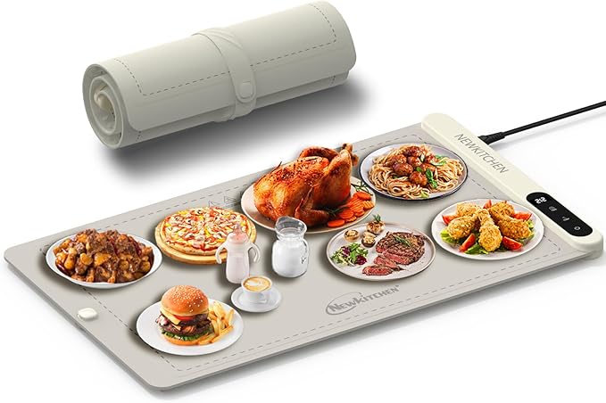 Warming Mat for Food, (XL 24"x15") Food Warming Mat for Countertop Upgrade Graphene Fast Full Surface Heating -Versatile Food Warmer for Gatherings, Parties, Everyday Use