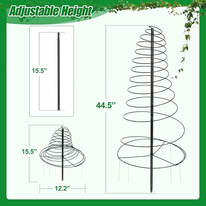 Trellis for Climbing Plants Outdoor,2 Pack Plants Trellis 44 inch Support Metal Garden Trellis for Plants Flowers Light Vegetables Vine Support