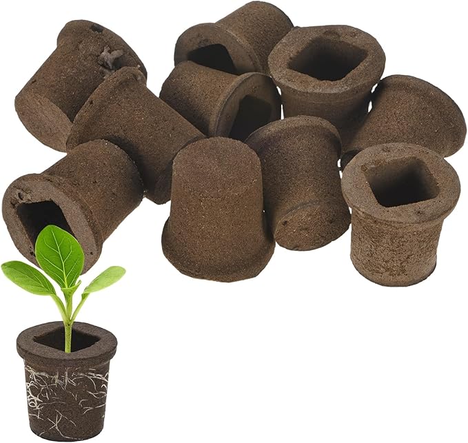 M METERXITY 10-Pack Grow Sponges, 2.2x1.6x2 Inch Replacement Root Growth Sponges Seed Pods for Plant Rooting/Seed Germination/Hydroponic Gardens System Supplies, Starter Plug for Seeds