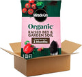 Miracle-Gro Organic Raised Bed and Garden Soil with Quick Release Natural Fertilizer, Peat Free, Feeds Plants Up to 2 Months, OMRI Listed, 1 cu. ft.