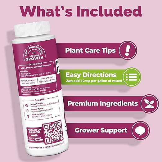 TPS NUTRIENTS Phosphorus Fertilizer for Plants, Boosts Rooting, Growth, Blooming and Flowering, Liquid Plant Food 8 oz (250mL)