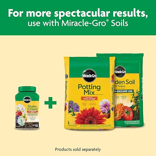 Miracle-Gro Shake 'N Feed All Purpose Plant Food,for In-Ground and Container Plants,Feeds for up to 3 Months,1 lb.,(Pack of 6)