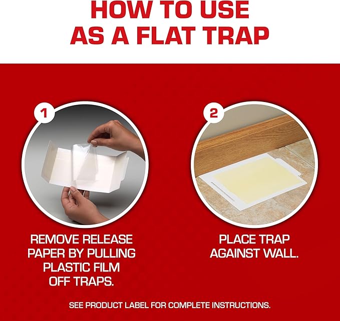 Tomcat Glue Boards with Eugenol for Enhanced Stickiness, Immediate Grip Glue Captures Mice, Cockroaches and Insects, Use Flat or Covered, Ready-To-Use, 26-Pack