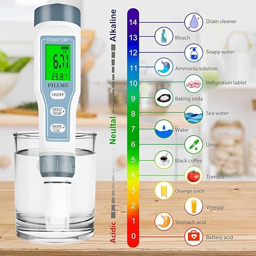2Pcs Digital PH Meter PH Tester 0.01 High Accuracy Water Quality Tester with ATC: 3 in 1 PH TDS Temp for Drinking Water, Hydroponics, Lab