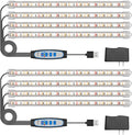 Kullsinss Plant Grow Light Strips, 240 LEDs Grow Lights for Indoor Plants Full Spectrum with Upgrade Timer 6/12/16 Hrs, 3 Spectrum Modes, Sunlike Grow Lamp for Seedlings Hydroponics Succulent, 2 Pack