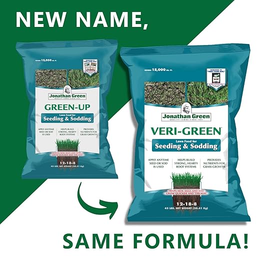 Jonathan Green (16008) Veri-Green Starter Fertilizer for Seeding & Sodding - 12-18-8 Starter Lawn Fertilizer (15,000 Sq. Ft.)