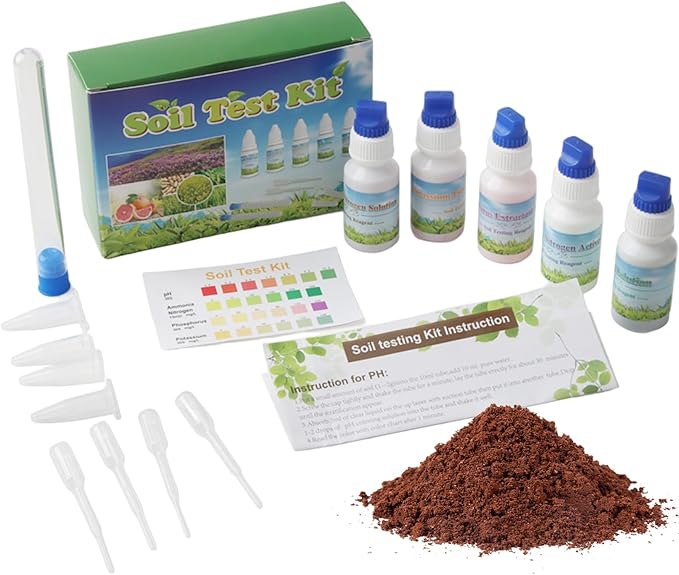 Potassium Test Kit|Soil Test Kit, 1 Set Soil Tester for Garden Nutrients, Nitrogen Phosphorus Potassium for Agriculture Gardening Lawn Yard